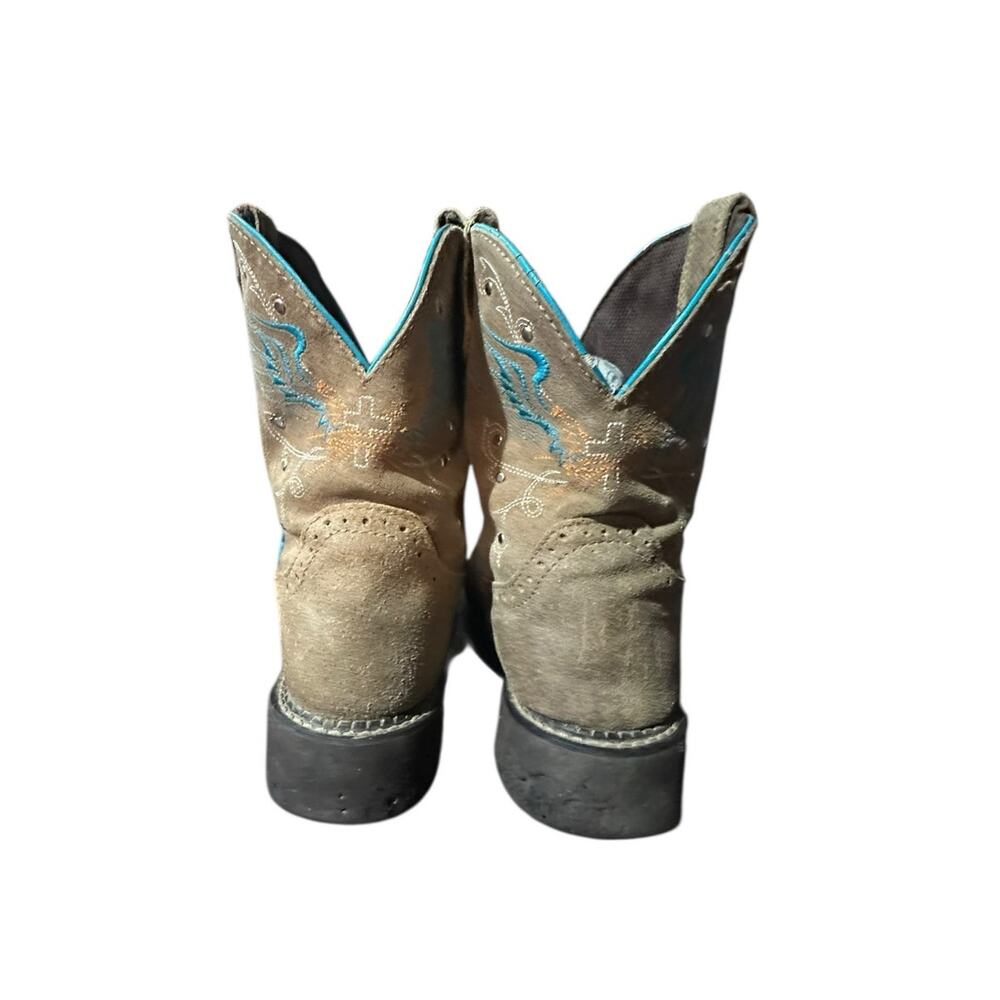 Justin L9603 Ladies Gypsy Western Boot Brown Saddle Fashion Round Toe Size 7.5 B - Picture 5 of 9
